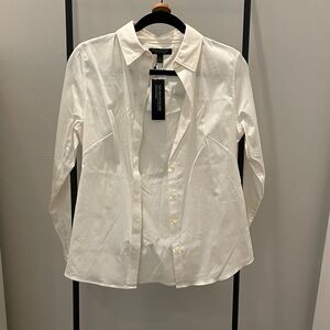 Banana Republic Cream Non-Iron Fitted Shirt